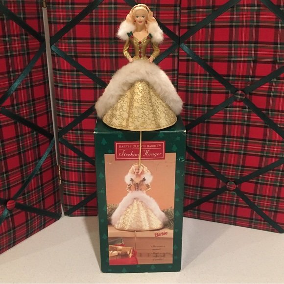 Barbie Holiday 995 Barbie Hallmark Collectible Stocking Holder W